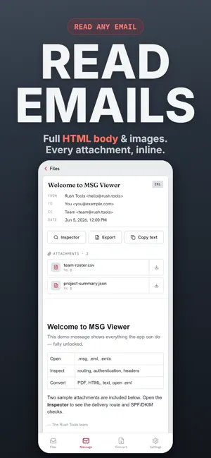 MSG Reader · Converter, Opener screenshot 2
