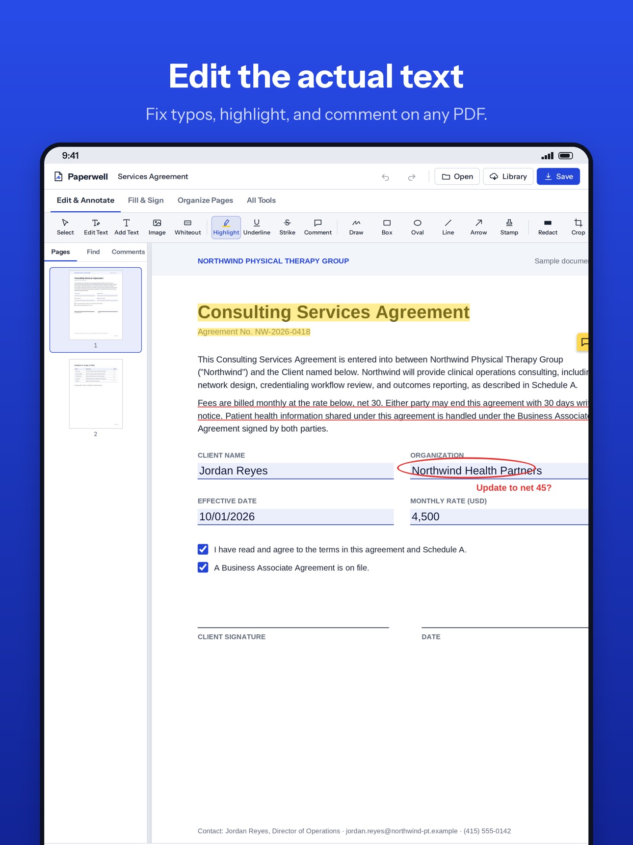 Screenshot 9 of Paperwell: PDF Editor & Sign