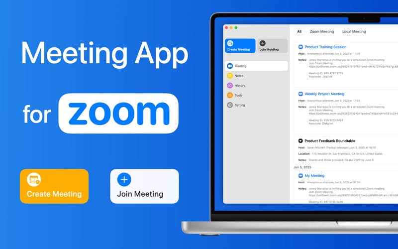 Meeting for Zoom App Screenshot