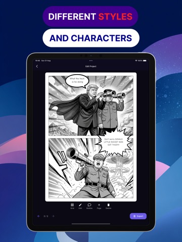 Kirie: Manga & Comic Maker iPad screenshot