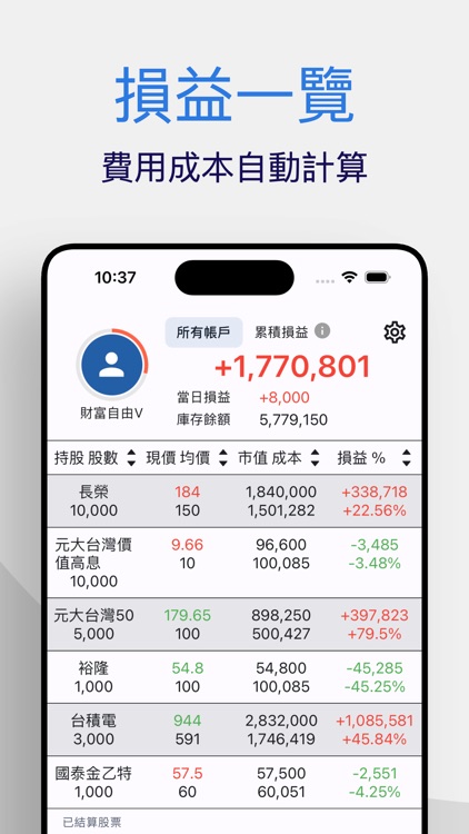 股票記帳本 | 簡單 好用 台股 投資紀錄 screenshot-5