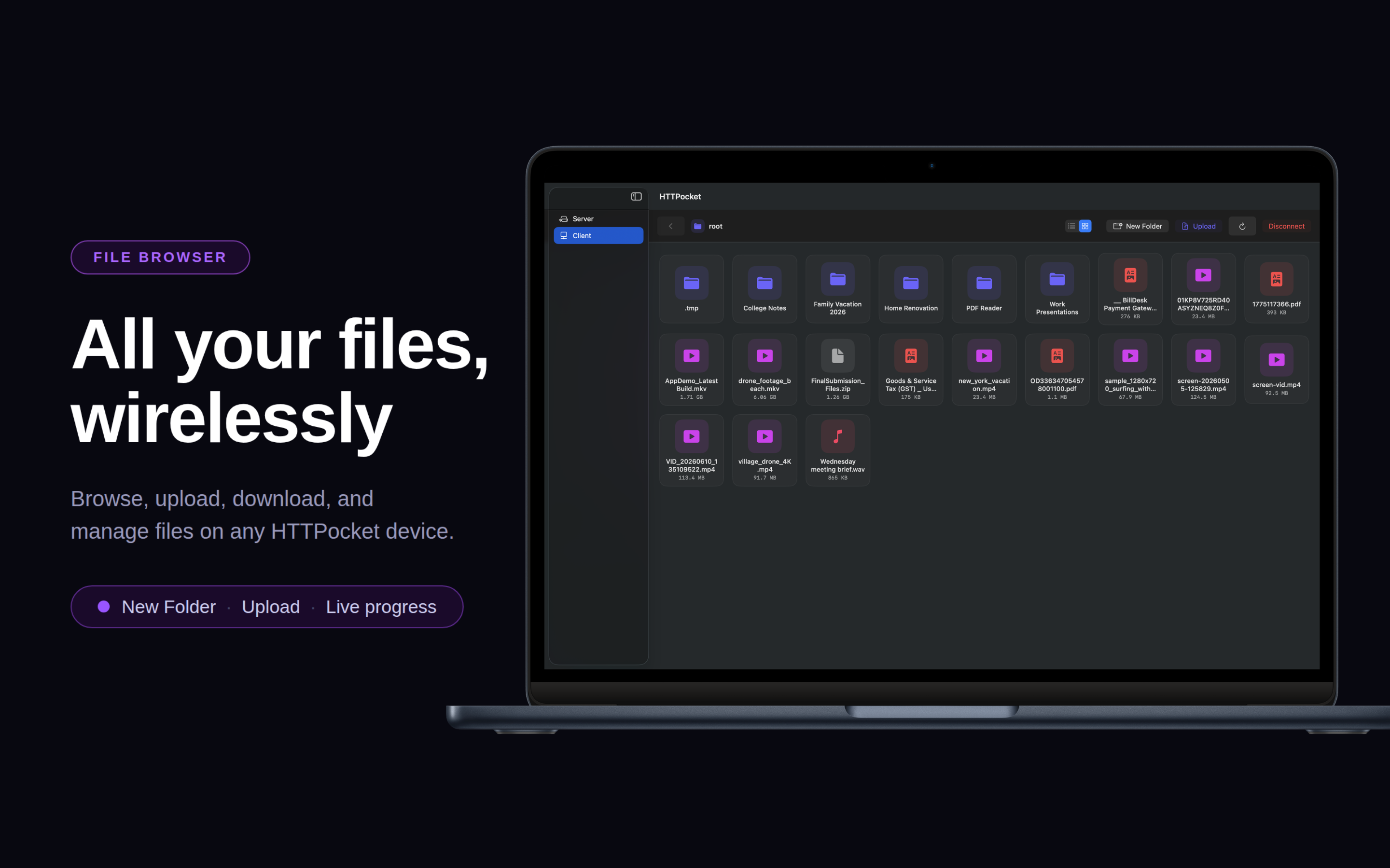 HTTPocket – WiFi File Server screenshot 14
