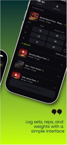 Lift Weights Strength Log screenshot