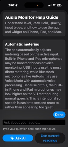 Audio Monitor screenshot