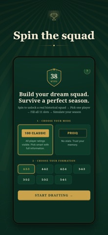 38 Wins: Football Draft iPhone screenshot