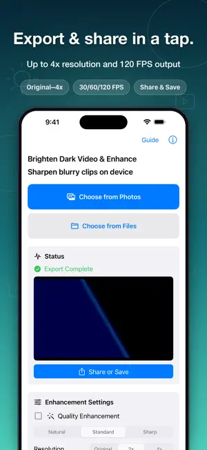 Brighten Dark Video & Enhance screenshot 3