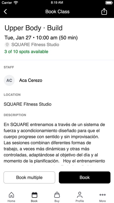 Screenshot #3 pour SQUARE Fitness Studio