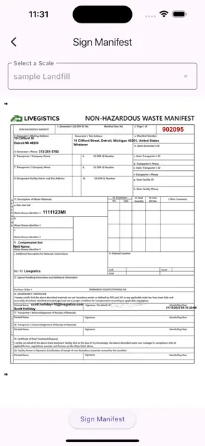 Livegistics Driver screenshot 2