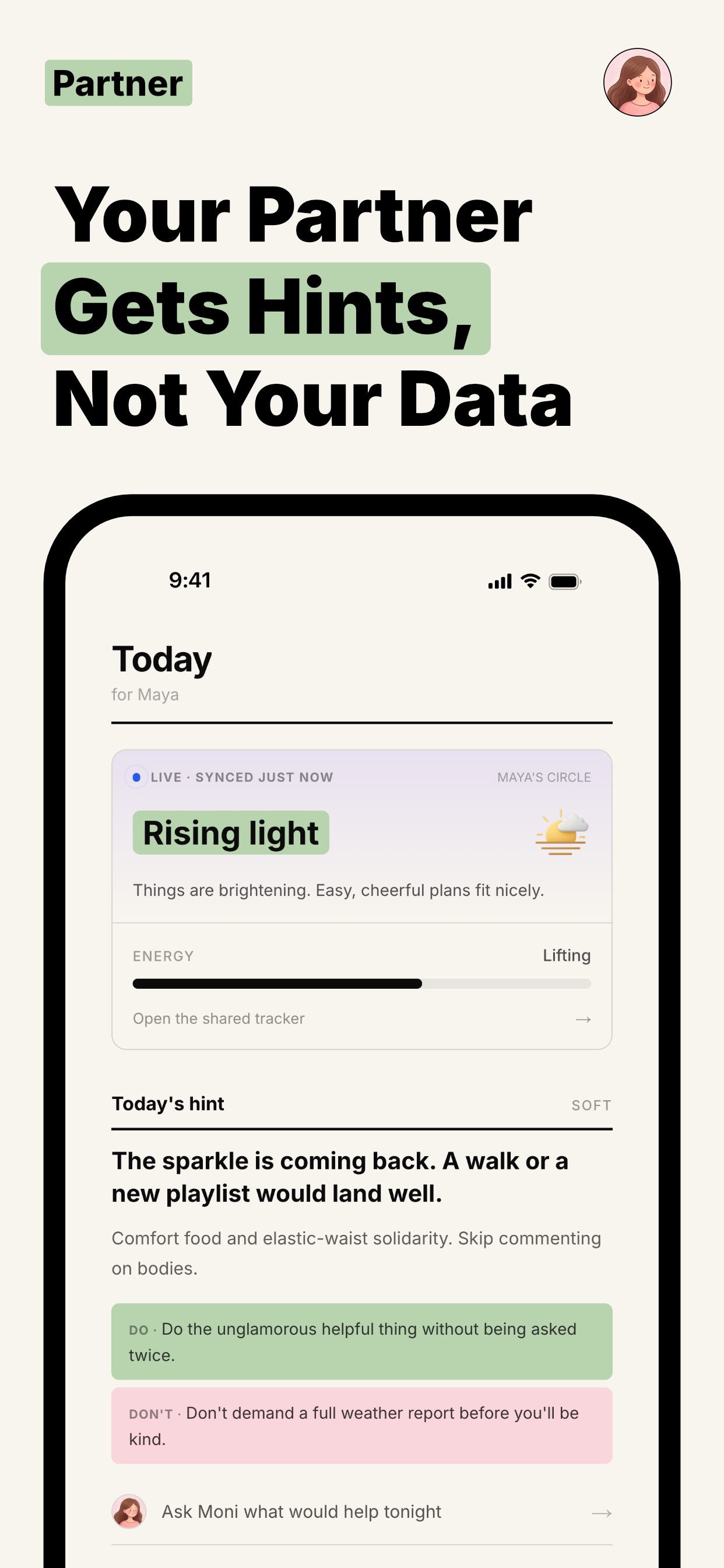 Screenshot 3 of Moni: Period Tracker & Diary
