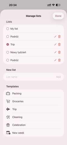 Kartka Journal iPhone screenshot
