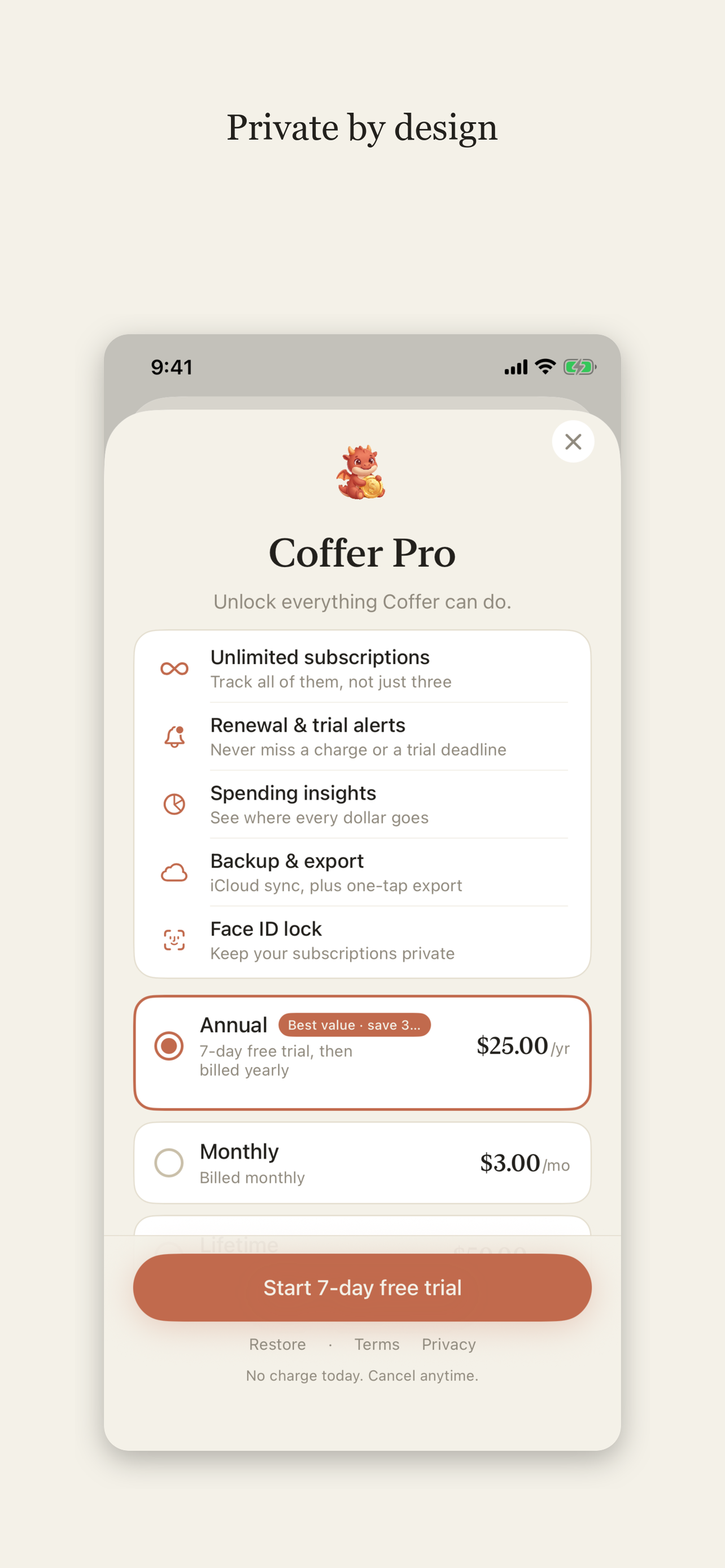 Coffer: Subscription Tracker screenshot 5