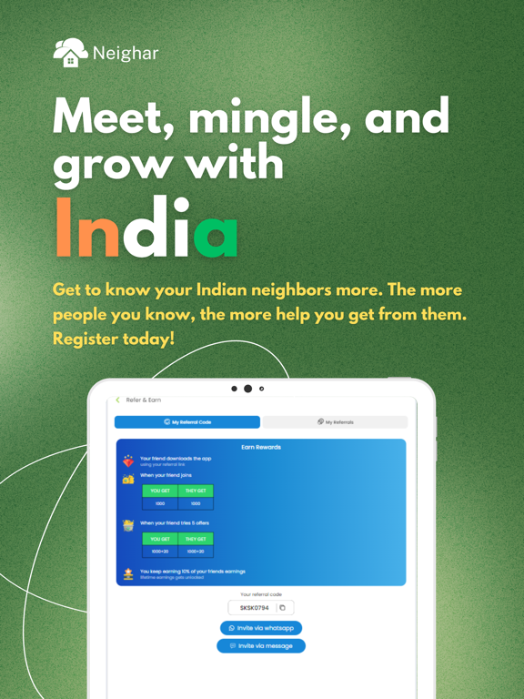 Neighar India Neighborhood App iPad screenshot 2 - Social Networking app
