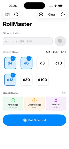 Roll Master - Dice Roller Screenshot 1 of 7