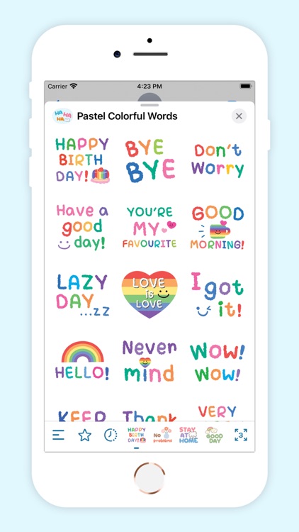 Pastel Colorful Words