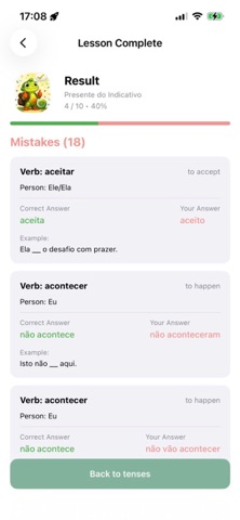 Portuguese Verbs Master Screenshot 6 of 10