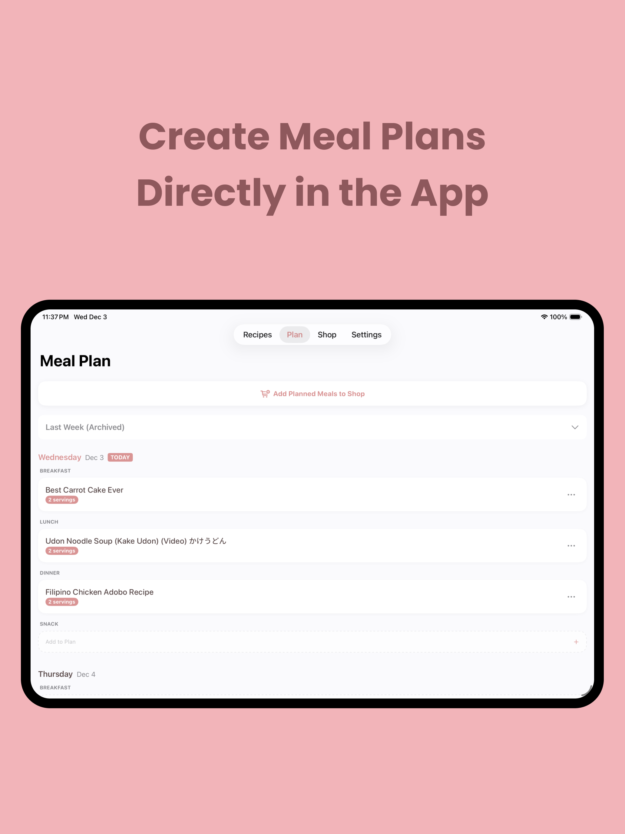 Recipe Mini: Manager & Planner screenshot 13