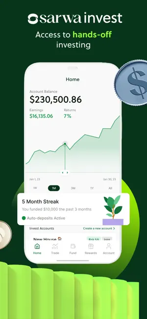 Sarwa: Invest, Trade & Save iPhone screenshot 3