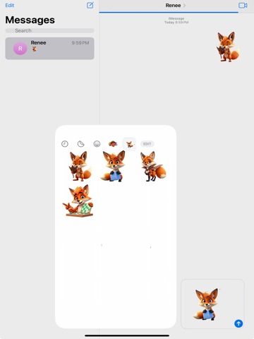 Clever Fox Stickers iPad screenshot