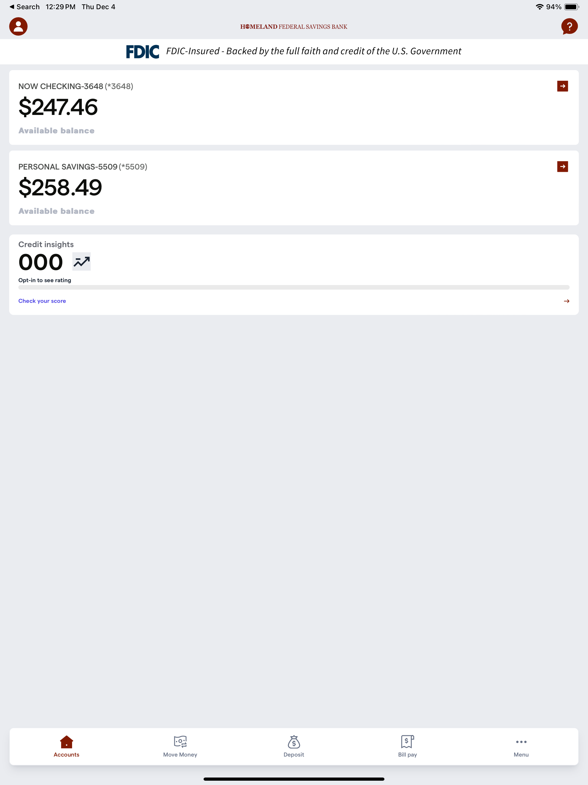 Homeland Bank Mobile screenshot 8