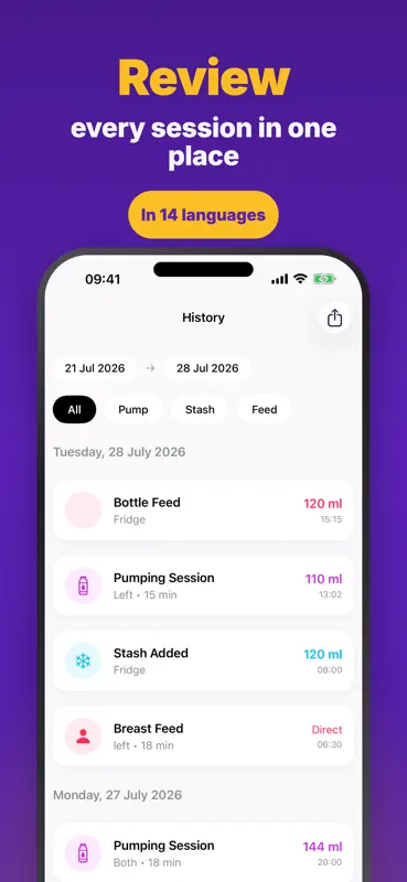 Pumping Tracker: Milk Stash screenshot 5 of 5