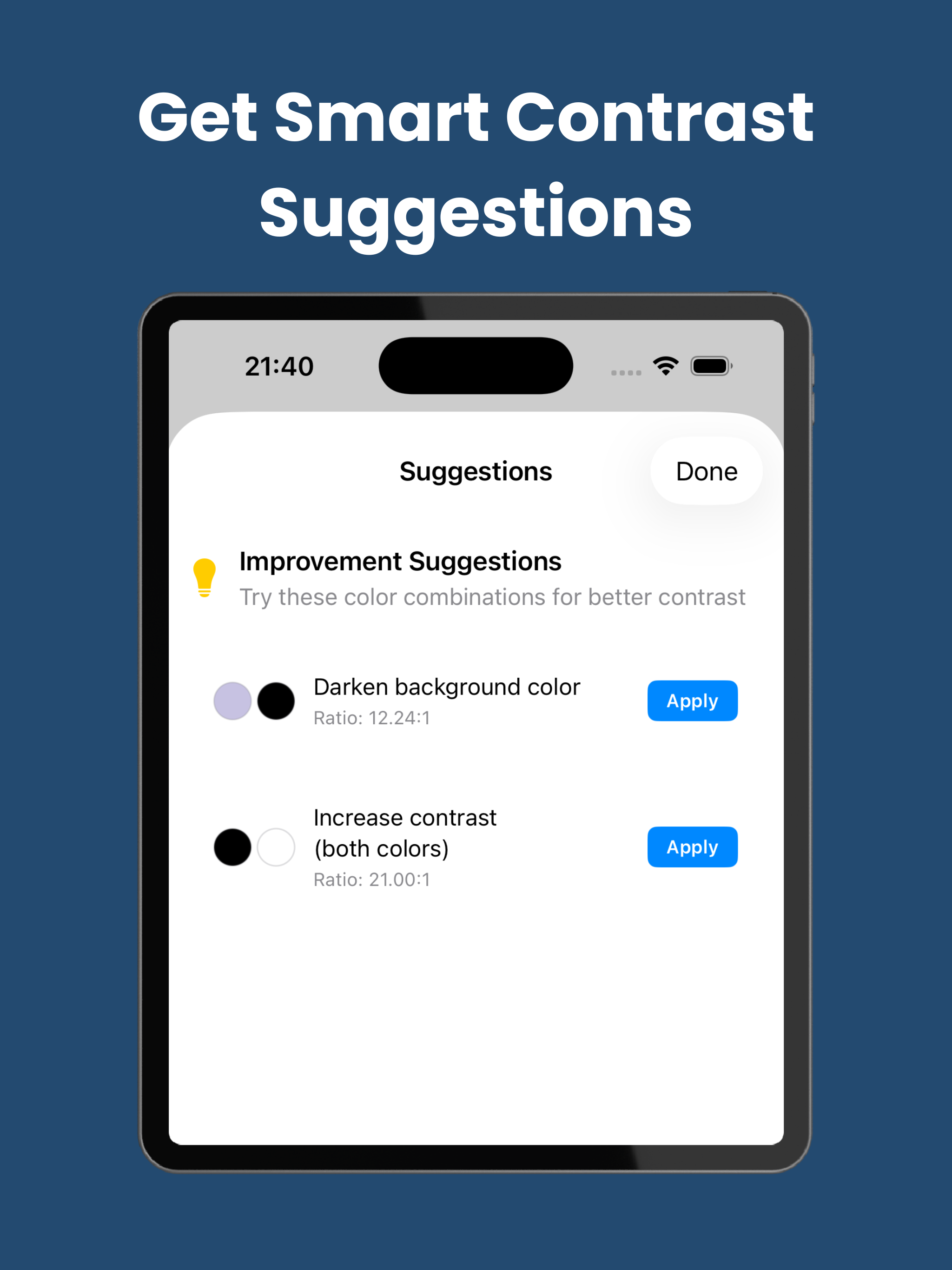 DAC Color Contrast Checker