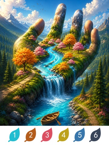 Nature Color By Number Games iPad screenshot