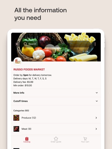 Russo Foods and Market iPad screenshot