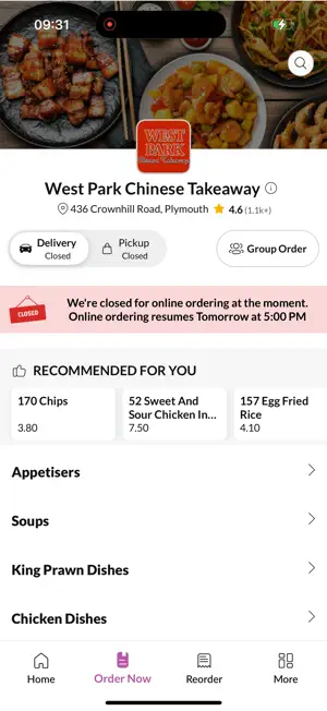 West Park Chinese Takeaway. screenshot 2
