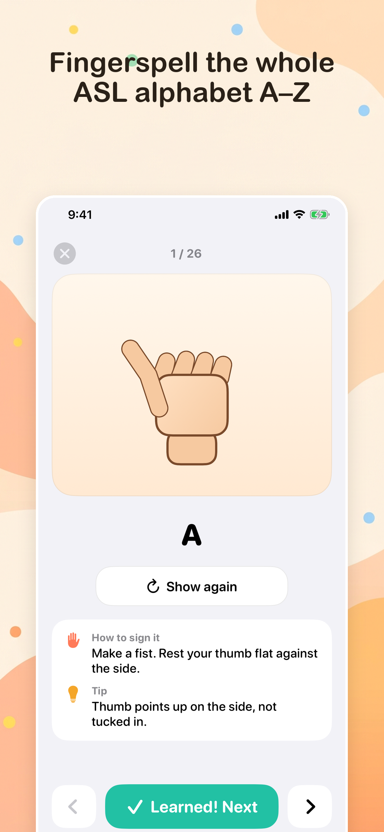 Sign Language ASL for Kids screenshot 2