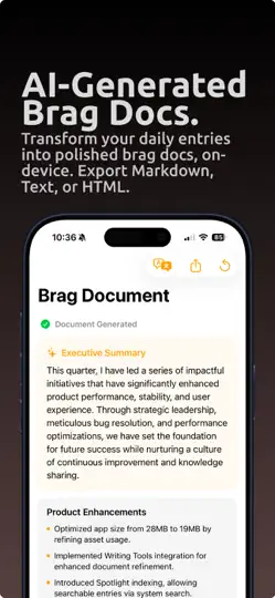 Capture d'écran de BragLog sur iPhone 2