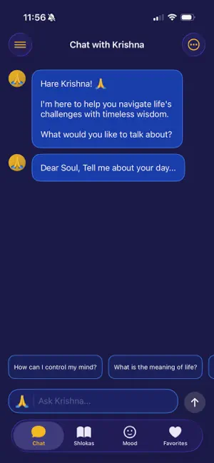 Krishna AI Chat screenshot 2