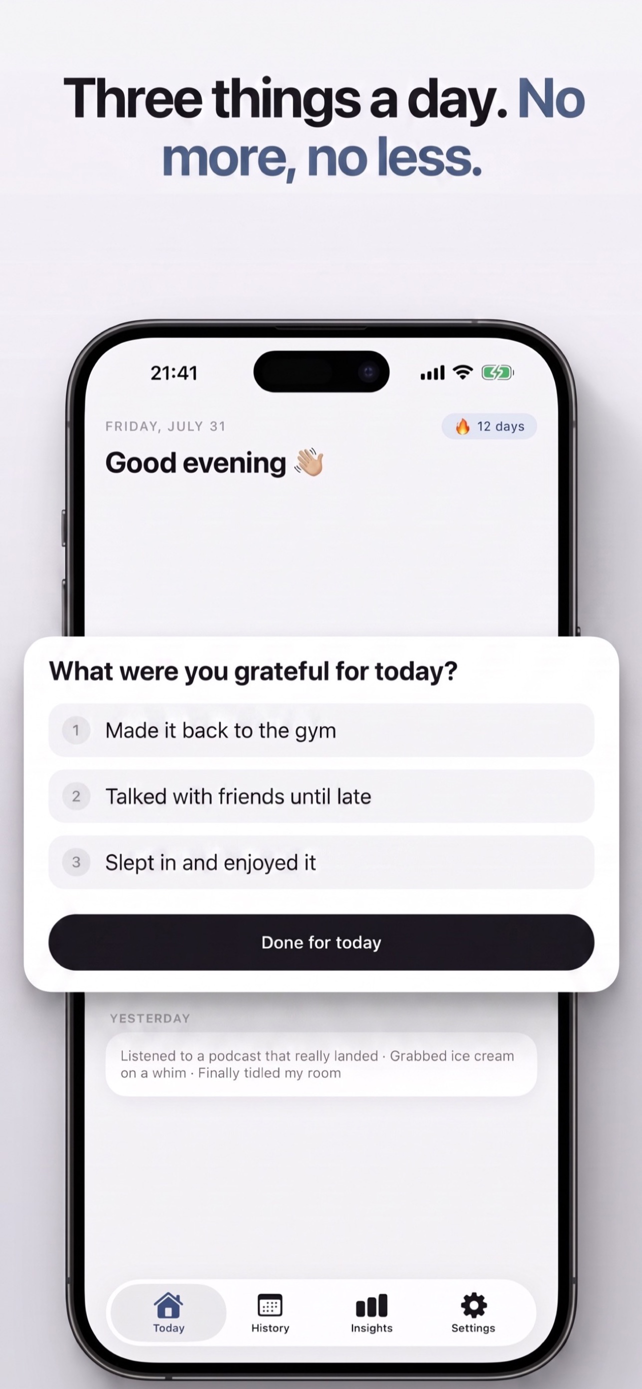 Unrepeat: Gratitude Journal screenshot 2