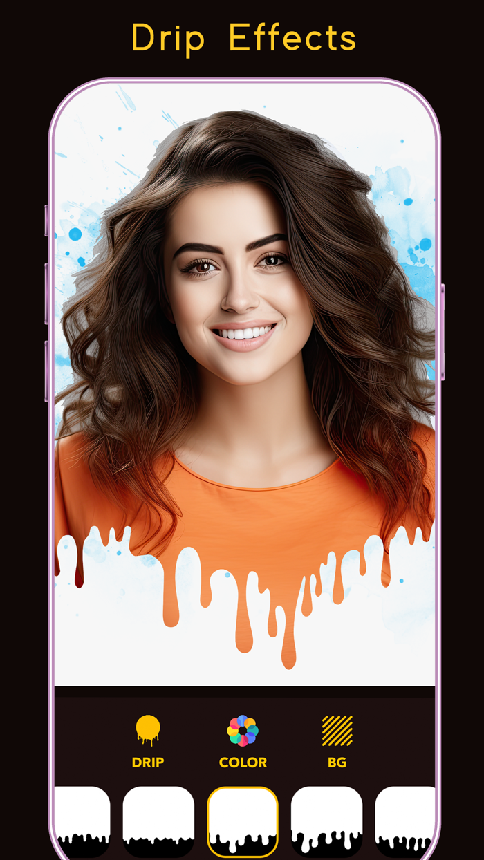 Drip Photo Neon Spiral Editor