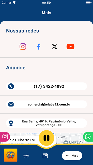 Clube 92 FM Votuporanga Screenshot