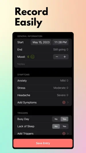 Symptom & Mood Tracker screenshot 2