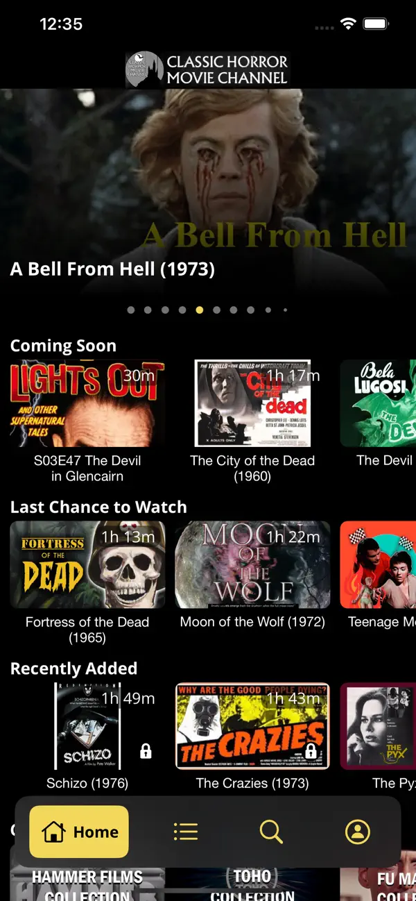 Screenshot #1 pour Classic Horror Movie Channel
