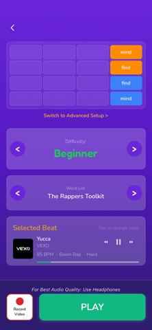 The Rhyme Game iPhone screenshot