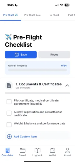 Pilot Logbook and Calculator screenshot 1