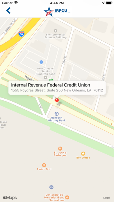IRFCU Mobile Banking Screenshot