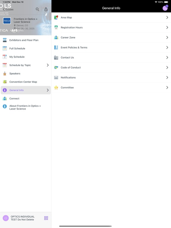 Screenshot #6 pour Optica Events