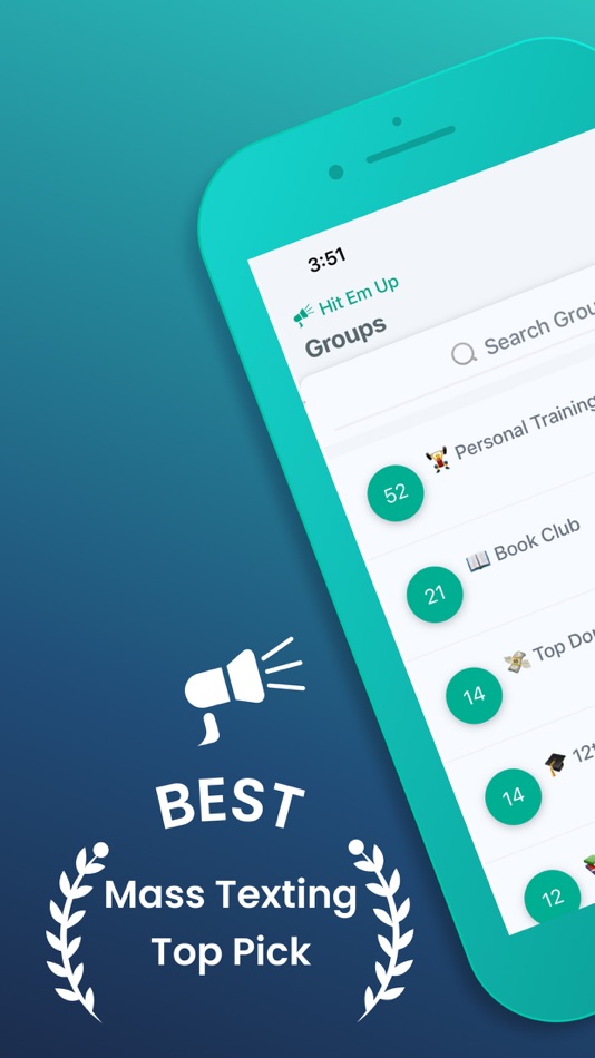 #1. Hit Em Up: Mass Text Bulk SMS (macOS) 来自: Zakery Kline