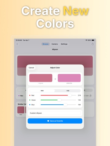 Color Name Finder iPad screenshot
