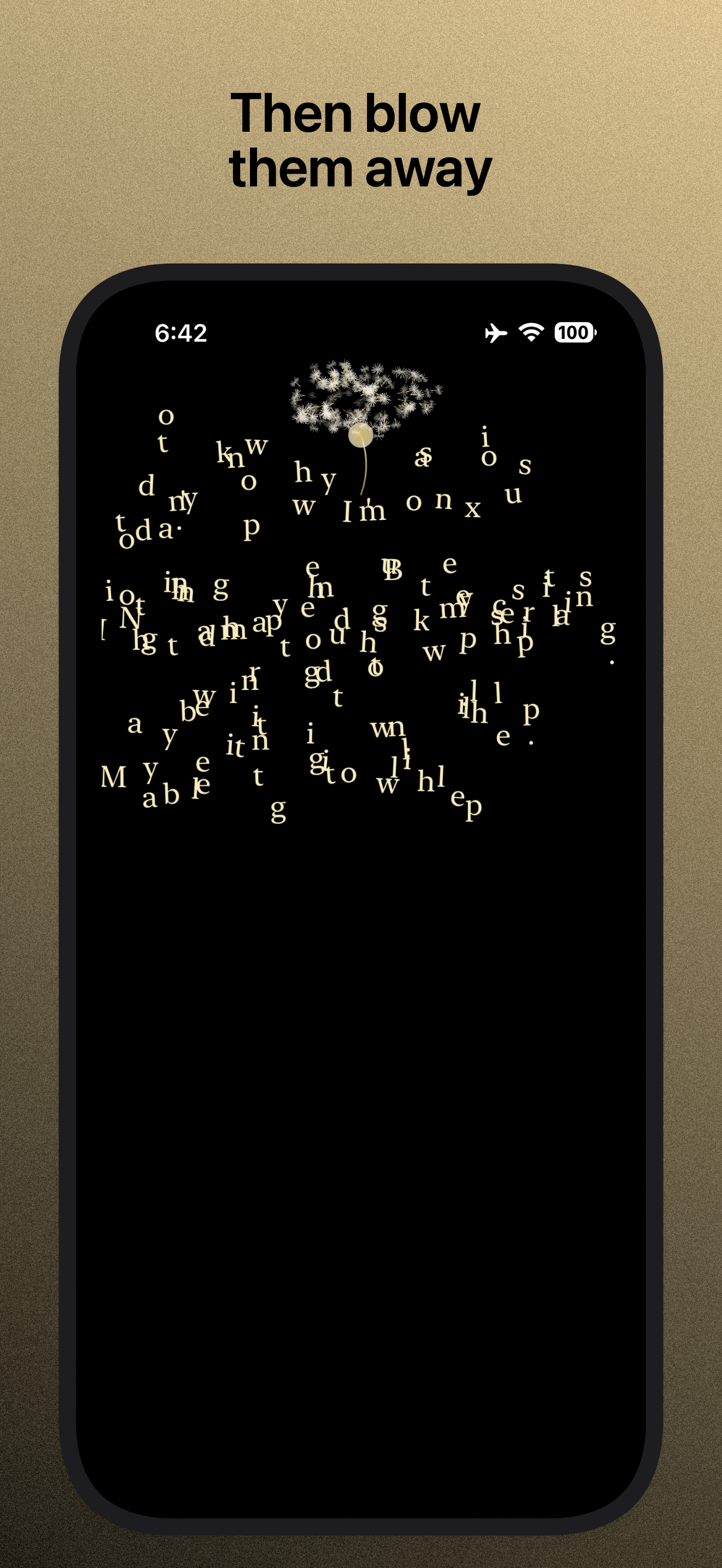 Dandelion: Write and Let Go