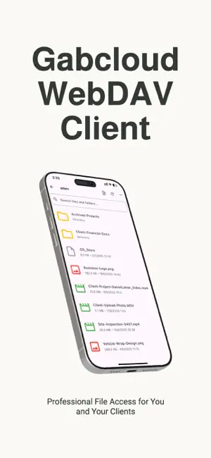 Gabcloud: WebDAV Client screenshot 1