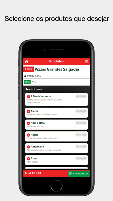 Pizzaria Varenna app screenshot