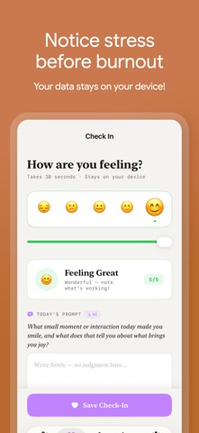 Calma: Mood & Breathing iPhone screenshot
