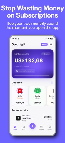 Subscription Manager - Subly Screenshot 1 of 4
