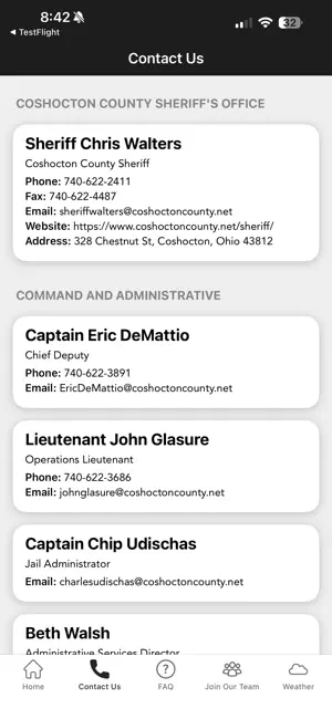 Coshocton County Sheriff screenshot 2