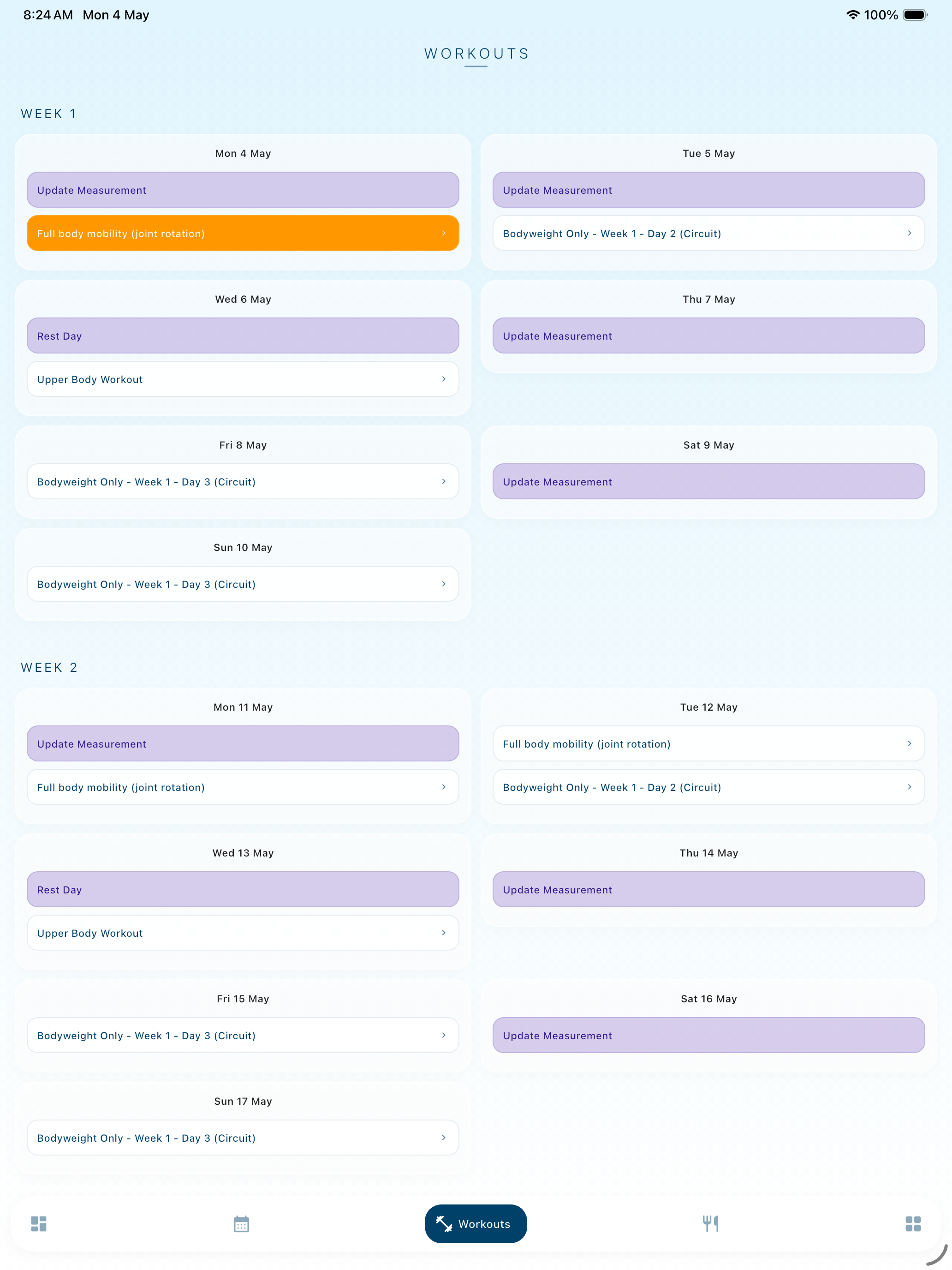 Flying Squads Fitness Club App