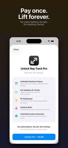Rep Track - Workout Tracker screenshot